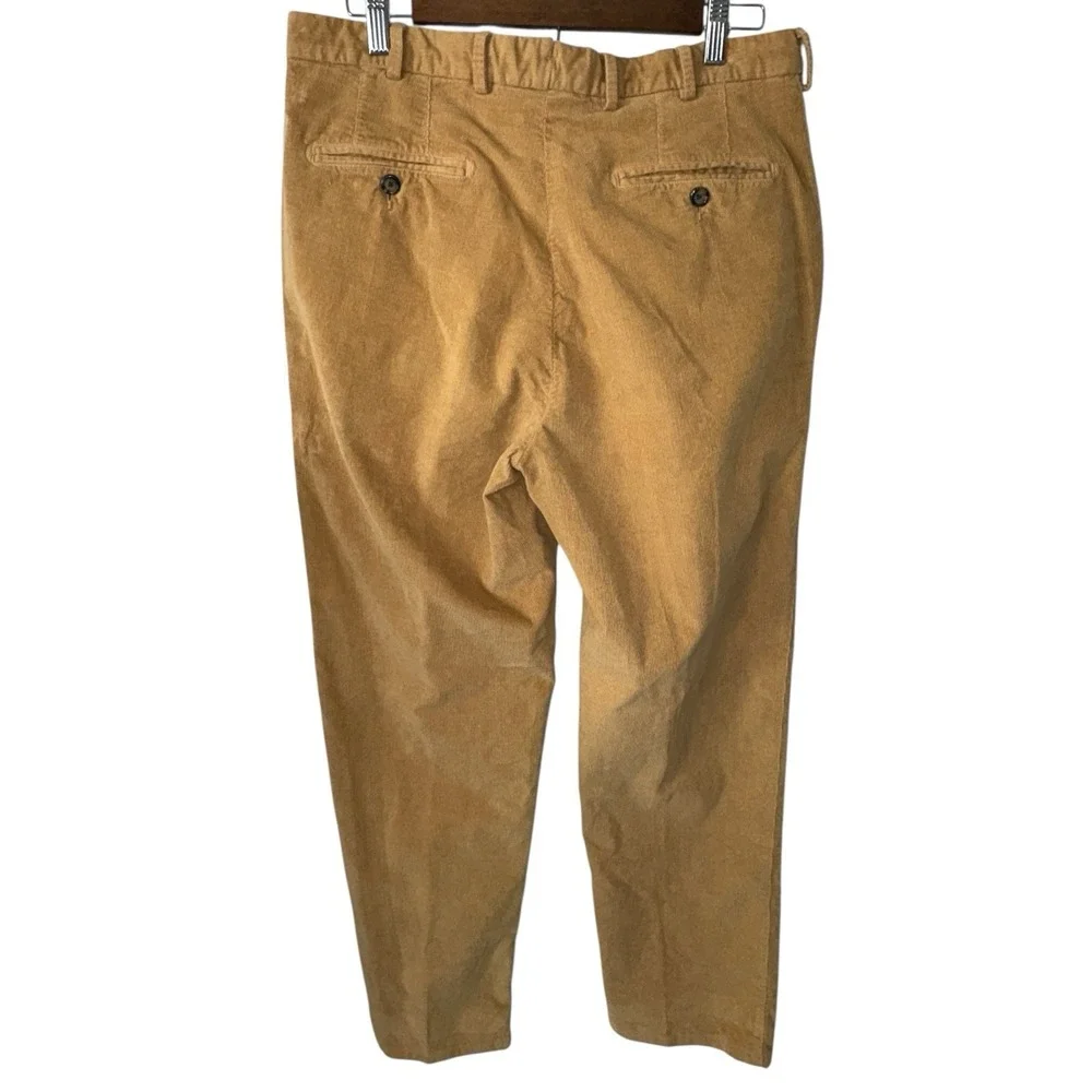 Peter‎ Millar Pants Mens 33x31 Brown Corduroy 5-Pocket Stretch Flat Front Casual